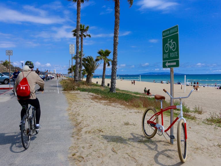 The Marvin Braude Bike Trail at Will Rogers State Beach   |  Photo: Joshua Johnson
