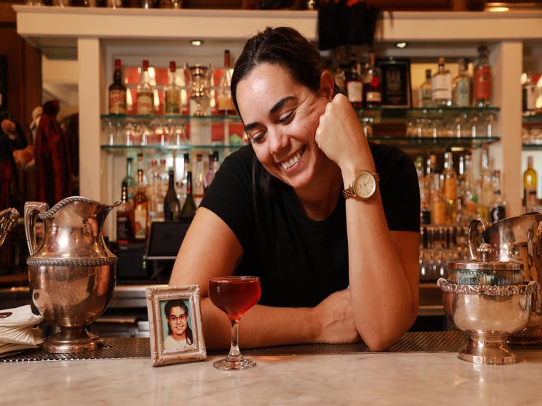 Selene Martinez with her namesake cocktail at Big Bar