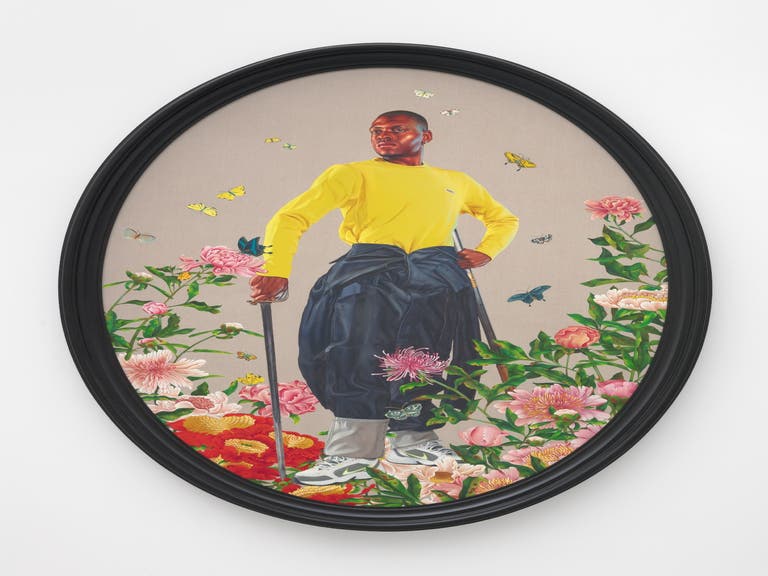 Kehinde Wiley "Portrait of PrinceAnthony Hall" (2020) at Roberts Projects